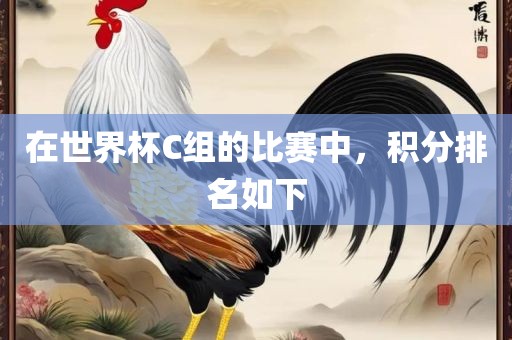 在世界杯C组眉山市正发家政服务有限公司的比赛中，积分排名如下