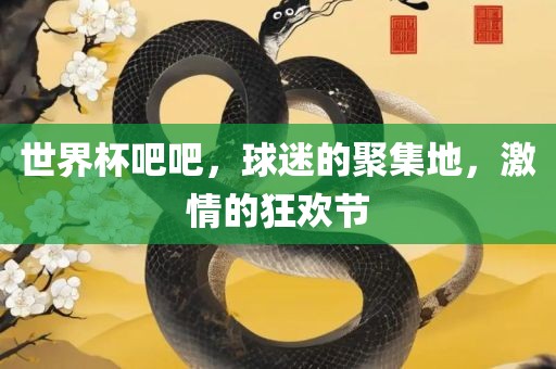 世界杯吧吧，球迷的聚集地，激情的狂欢节