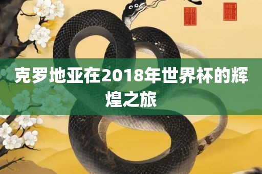 克罗地亚在2018年世界杯的辉煌之旅眉山市正发家政服务有限公司