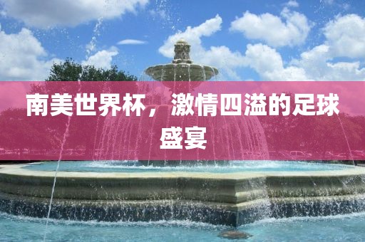 南美世界杯，激情四溢的足球盛宴眉山市正发家政服务有限公司