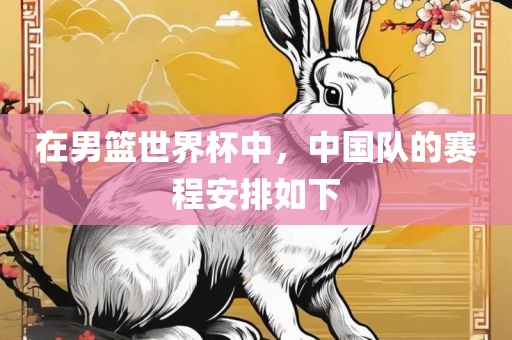 在男篮世界杯中，中国队的赛程安排如下