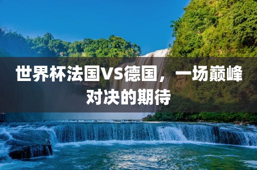 世界杯法国VS德国，一场巅峰对决的期待眉山市正发家政服务有限公司