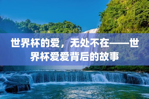 世界杯的爱，无处不在——世界杯眉山市正发家政服务有限公司爱爱背后的故事