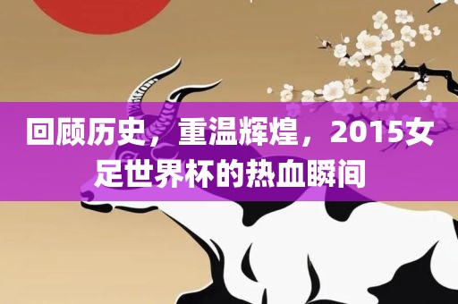 回顾历史，重温辉煌，2015女足世界杯的热血瞬间眉山市正发家政服务有限公司