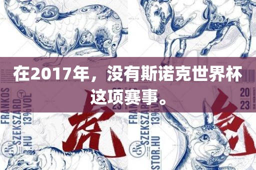在2017年，没有斯诺克世界杯这项赛事。