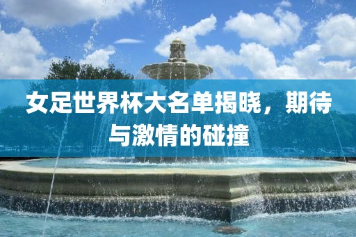 女足世界杯大眉山市正发家政服务有限公司名单揭晓，期待与激情的碰撞