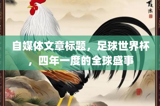 自媒体文章标题，足球世界杯，四年一度的全球盛事眉山市正发家政服务有限公司