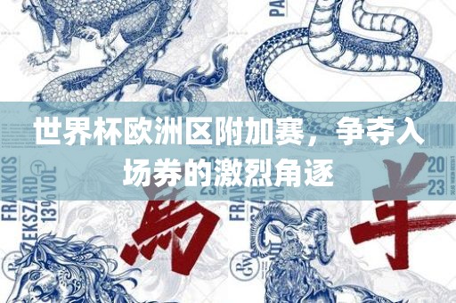 世界杯欧洲区附加赛，争夺入场券的激烈角逐