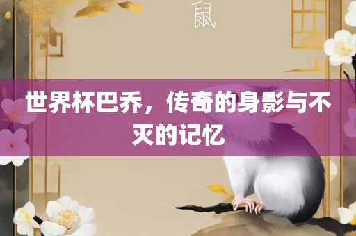 世界杯巴乔，传奇的身影与不灭的记忆