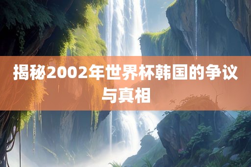 揭秘2002年世界杯韩国的争议与真相眉山市正发家政服务有限公司