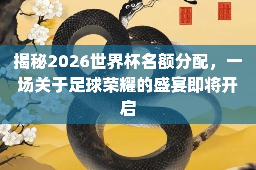 揭秘2026世界杯名额分配，一场关于足球荣耀眉山市正发家政服务有限公司的盛宴即将开启