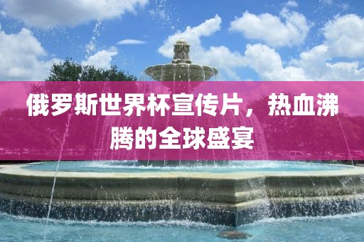 俄罗斯世界杯宣传片，热血沸腾的全球盛宴眉山市正发家政服务有限公司