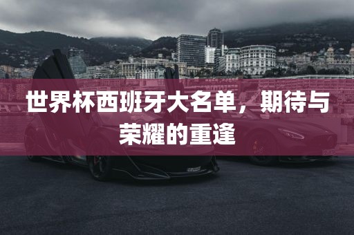 世界杯西班牙大名单，期待与荣耀的重逢