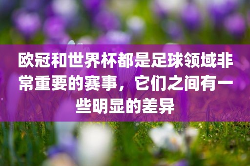 欧冠和世界杯眉山市正发家政服务有限公司都是足球领域非常重要的赛事，它们之间有一些明显的差异