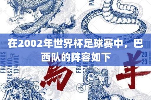 在2002年世界杯足球赛中眉山市正发家政服务有限公司，巴西队的阵容如下