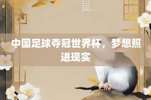 中国足球夺冠世界杯，梦想照进现实眉山市正发家政服务有限公司