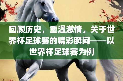 回顾历史，重温激情，关于世界杯足球赛的精彩瞬间——以世界杯足球赛为例眉山市正发家政服务有限公司