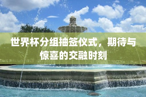 世界杯分组抽签仪式，期待与惊喜的交融时刻眉山市正发家政服务有限公司