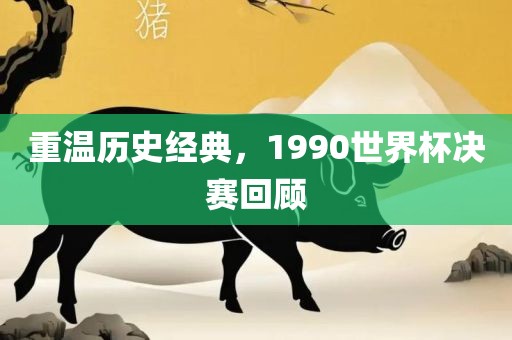 重温历史经典，1990世界杯决赛回顾