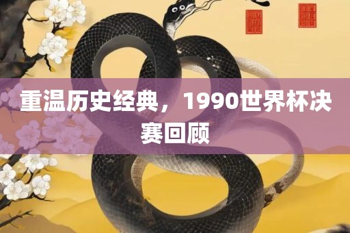重温历史经典，1990世界杯决赛回顾