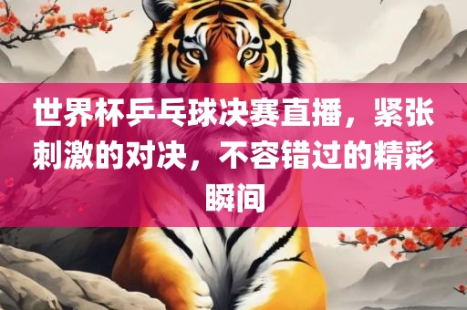 世界杯乒乓球决赛直播，紧张刺激的对决，不容错过的精彩瞬间眉山市正发家政服务有限公司