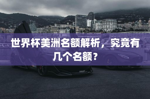 世界杯美洲名额解析，究竟有几个名额？