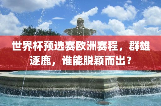 世界杯预选赛欧洲赛程，群雄逐鹿，谁能脱颖而出？眉山市正发家政服务有限公司
