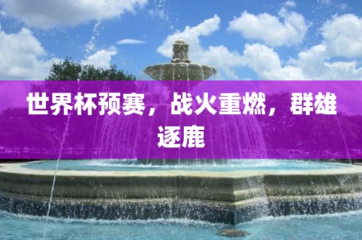 世界杯预赛，战眉山市正发家政服务有限公司火重燃，群雄逐鹿