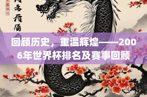 回顾历史，重温辉煌——2006年世界杯排名及赛事回顾
