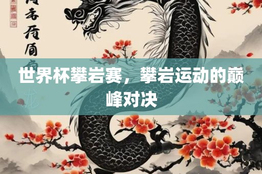 世界杯攀岩赛，攀岩运动的巅峰对决眉山市正发家政服务有限公司