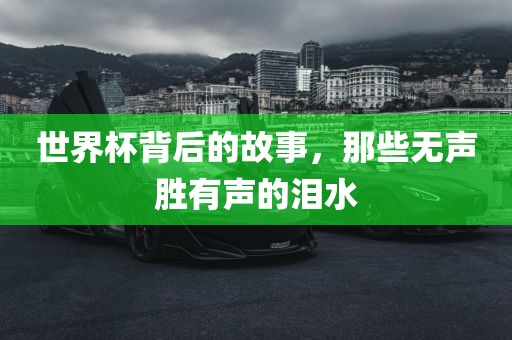 世界杯背后的故事，那些无声胜有声的泪水