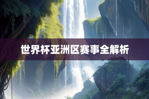 世界杯亚洲区赛事全解析