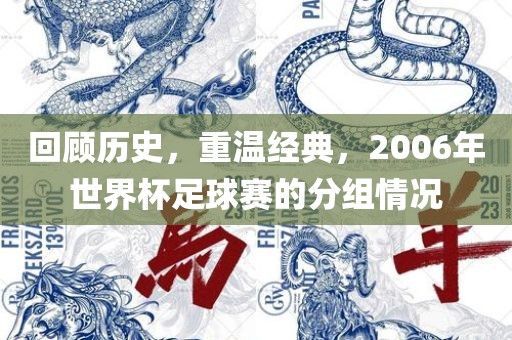 回顾历史，重温经典，2006年世界杯足球赛的分组情况