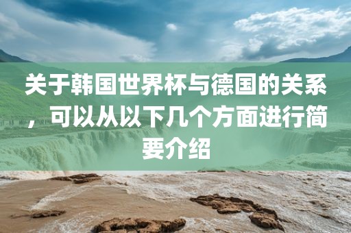 关于韩国世界杯与德国的关系，可以从以下几个方面进行简要介绍