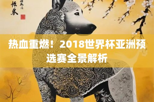 热血重燃！2018世界杯亚洲预选赛全景解析