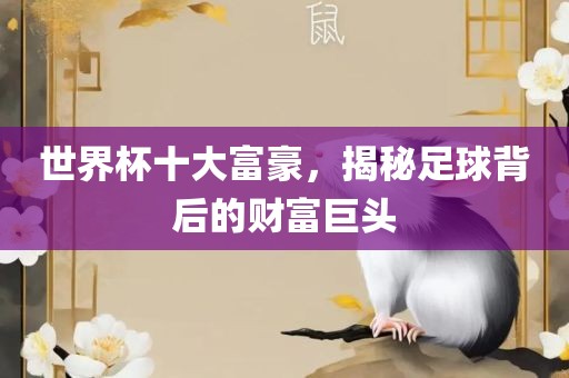 世界杯十大富豪，揭秘足球背后的财富巨头眉山市正发家政服务有限公司