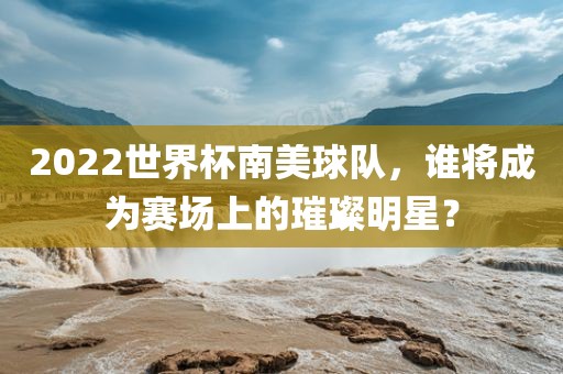 2022世界杯南美球队，谁将成为赛场上的璀璨明星？眉山市正发家政服务有限公司