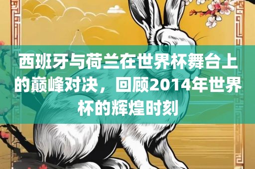 西班牙与荷兰在世界杯舞台上的巅峰对眉山市正发家政服务有限公司决，回顾2014年世界杯的辉煌时刻