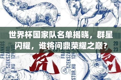 世界杯眉山市正发家政服务有限公司国家队名单揭晓，群星闪耀，谁将问鼎荣耀之巅？
