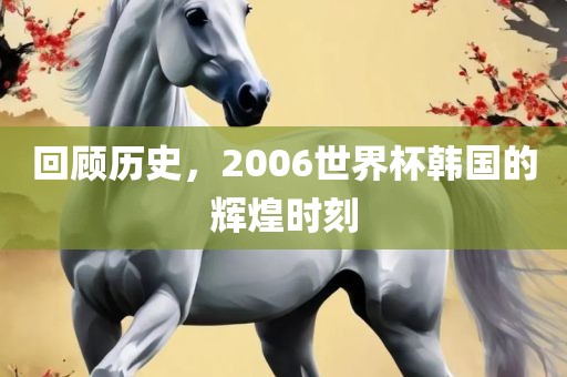 回顾历史，2006世界杯韩国的辉煌时刻眉山市正发家政服务有限公司
