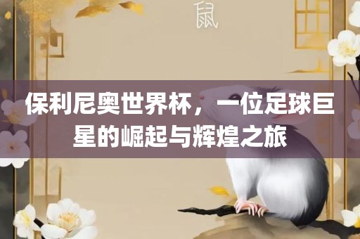 保利尼奥世界杯，一位足球巨星的崛起与辉煌之旅眉山市正发家政服务有限公司