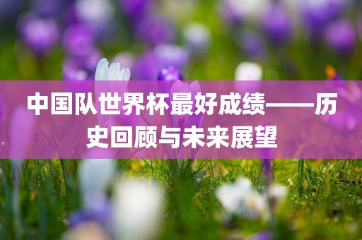 中国队世界杯最好成绩——历史回顾与未来展望