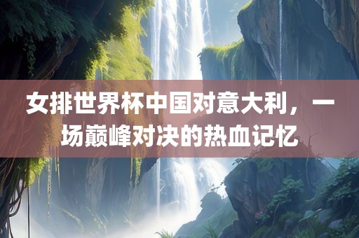 女排世界杯中国对意大利，眉山市正发家政服务有限公司一场巅峰对决的热血记忆