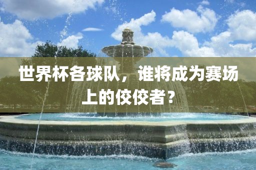 世界杯各球队，谁将成为赛场上的佼佼者？