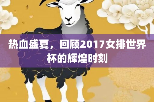 热血盛夏，回顾2017女排世界杯的辉煌时刻