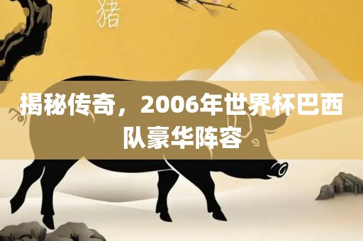 揭秘传奇，2006年世界杯巴西队豪华阵容