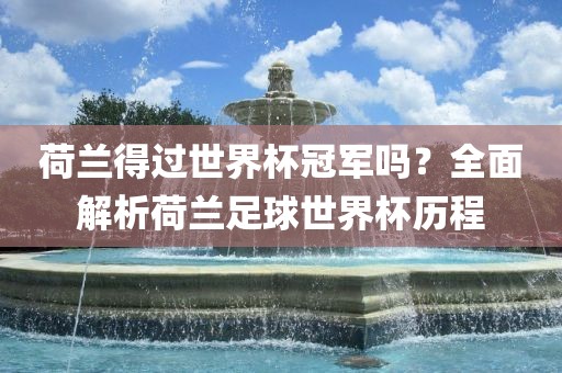 荷兰得过世界杯冠军吗？全面解析荷兰足球世界杯历程