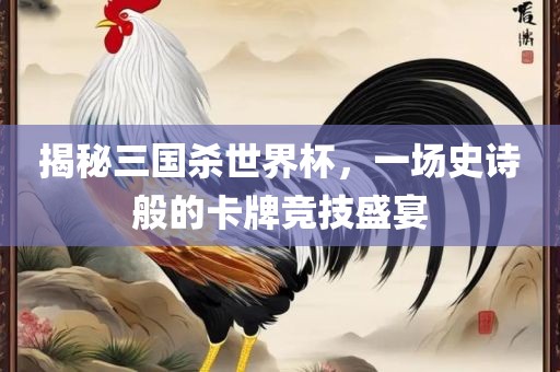 揭秘三国杀世界杯，一场史诗般的卡牌竞技盛宴