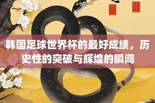 韩国足球世界杯的最好成绩，历史性的突破与辉煌的瞬间