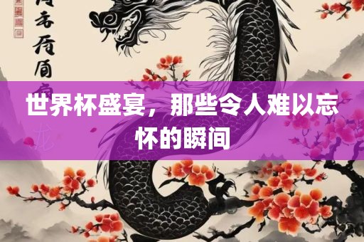 世界杯盛宴，那些令人难以忘怀的瞬间
